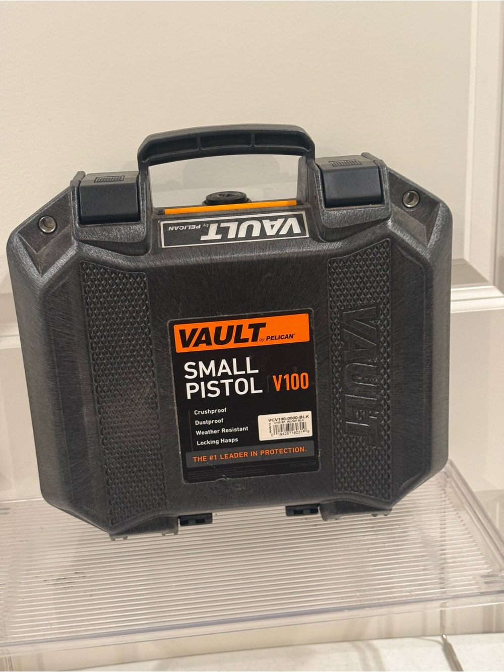 NEW Vault by Pelican Black Lockable Hard Case ~ Small Pistol V100